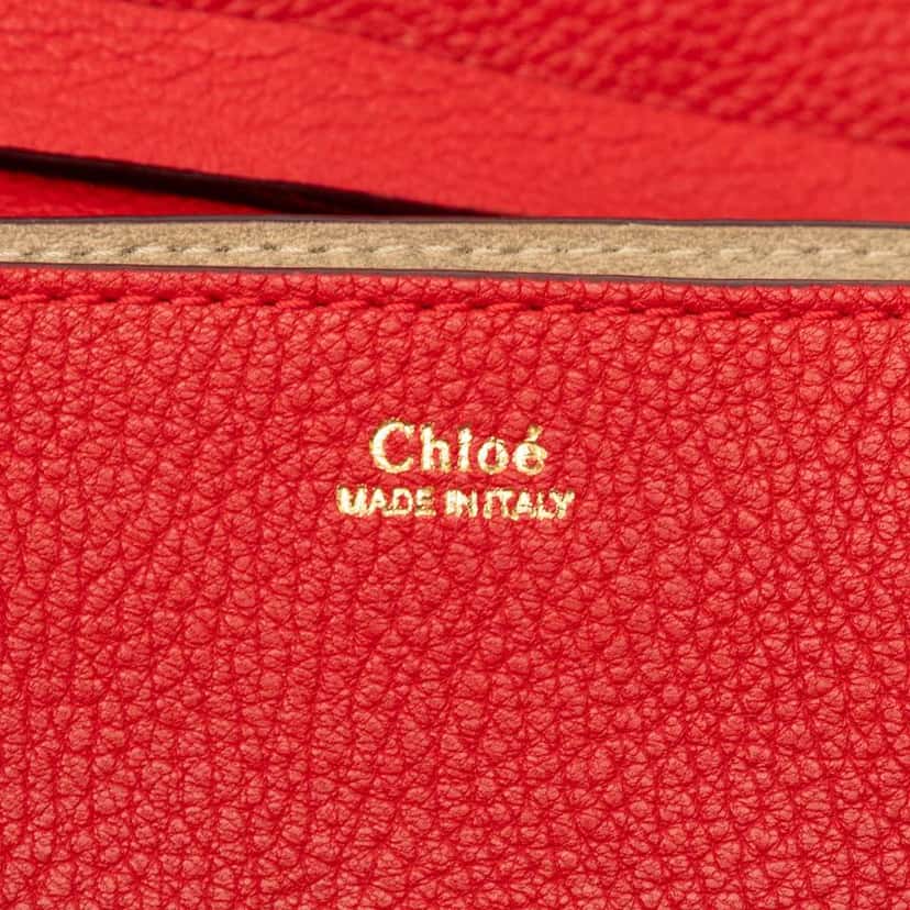 Chloé Small Leather Drew Crossbody Red Leather Good condition - Box View