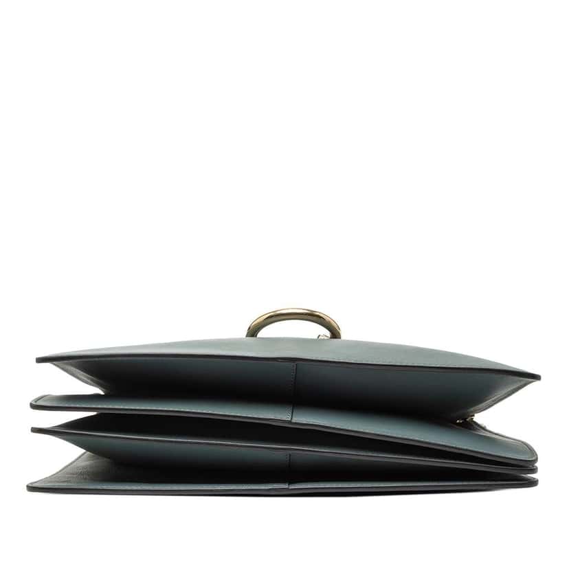 Chloé Medium Calfskin and Suede Faye Crossbody Blue Leather Very good condition - Inside View