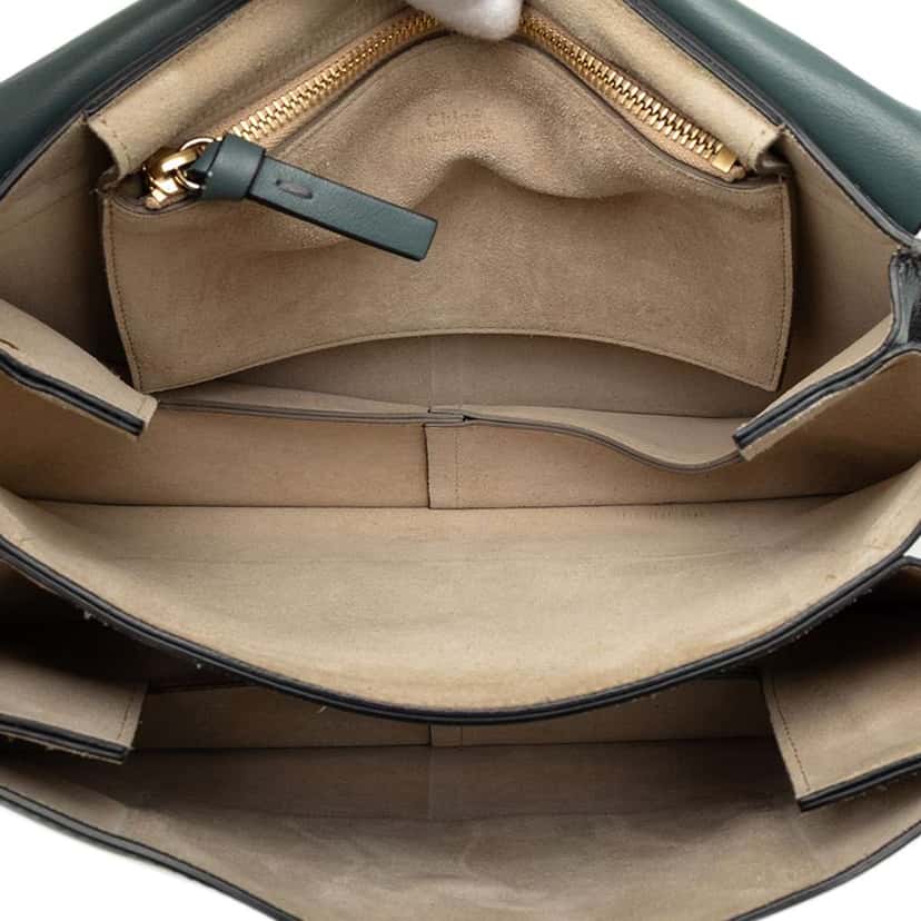 Chloé Medium Calfskin and Suede Faye Crossbody Blue Leather Very good condition - Model View