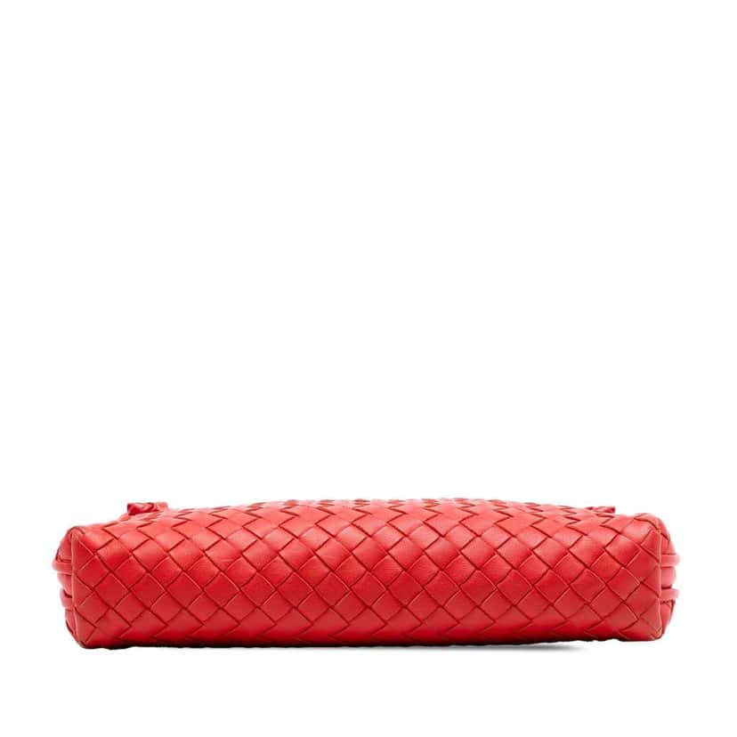 Bottega Veneta Nappa Intrecciato Nodini Crossbody Red Leather Very good condition - Inside View