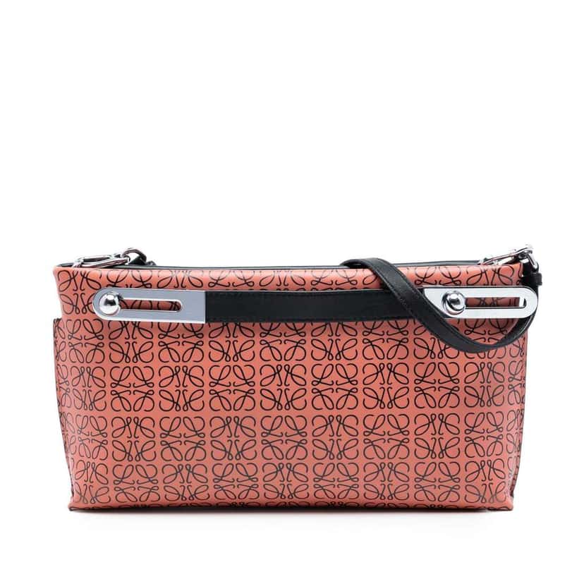 Loewe Small Repeat Anagram Leather Missy Satchel Orange Leather Very good condition - Front View