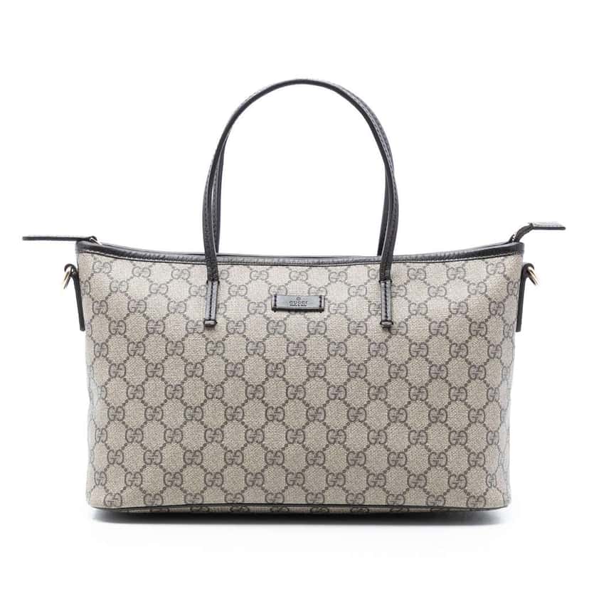 Gucci GG Supreme Satchel Brown Canvas Good condition - Front View