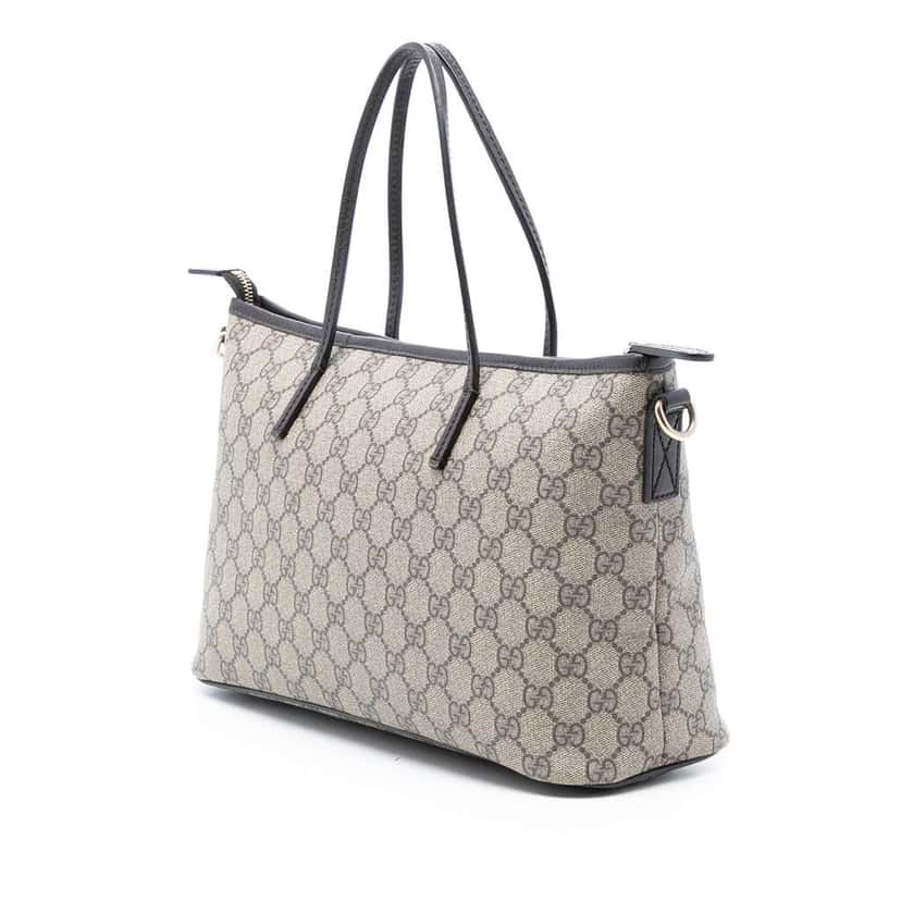 Gucci GG Supreme Satchel Brown Canvas Good condition - Back View
