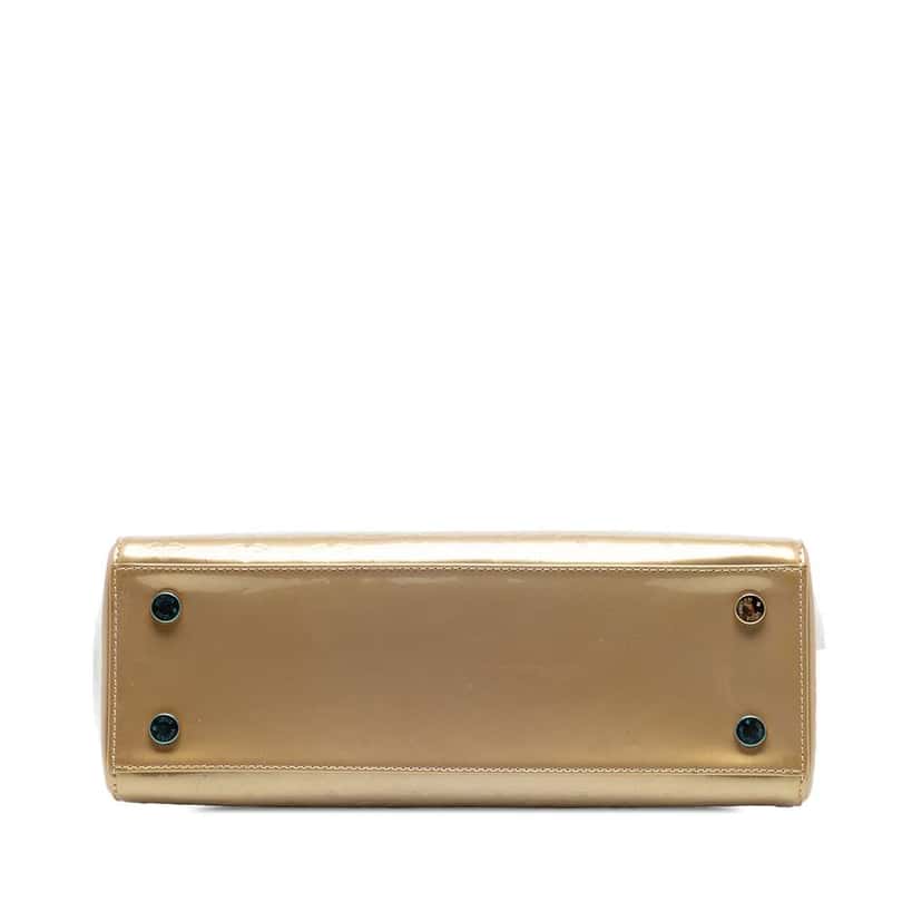 Louis Vuitton Monogram Vernis Brea MM Gold Leather Good condition - Inside View