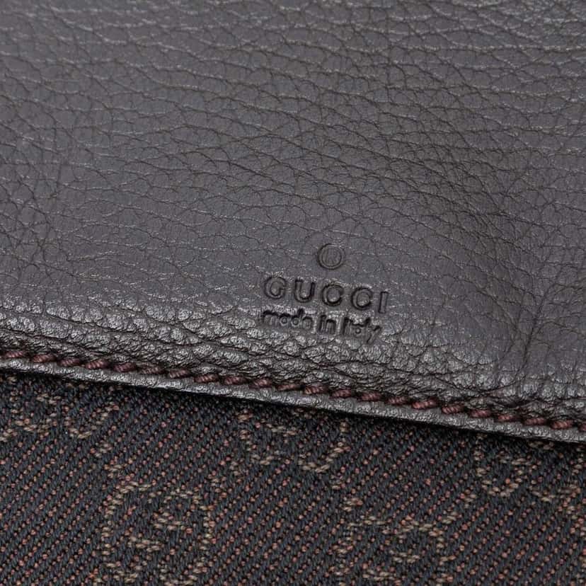 Gucci GG Denim Tote Brown Denim Very good condition - Box View