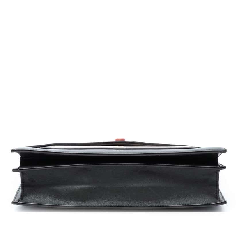 Celine Tricolor Leather and Suede Pocket Envelope Wallet on Chain Black Leather Very good condition - Inside View