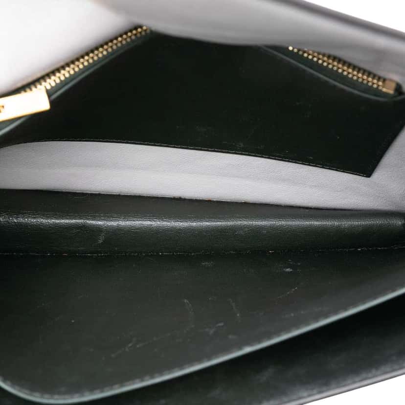 Celine Tricolor Leather and Suede Pocket Envelope Wallet on Chain Black Leather Very good condition - Model View