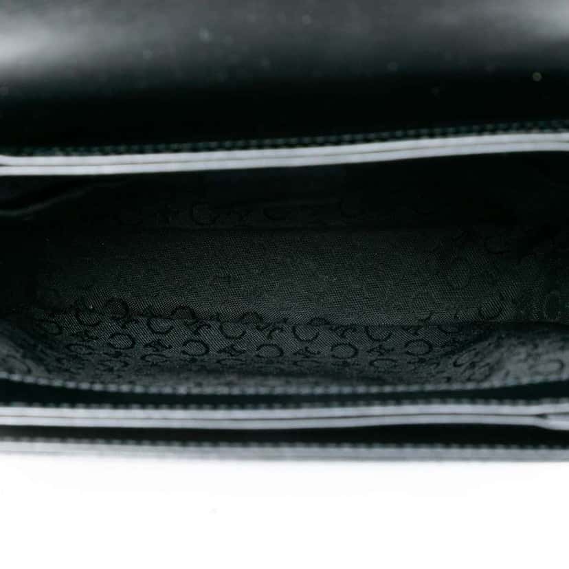 Celine Leather Trimmed Pony Hair Acrylic Top Handle Bag Black Good condition - Model View