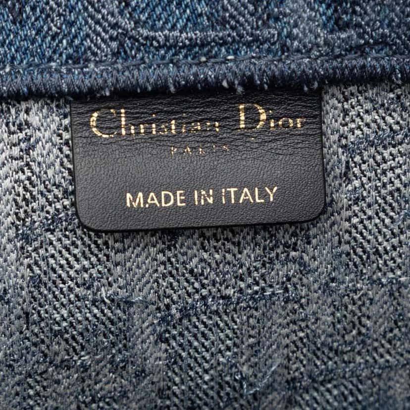 Dior Large Oblique Denim Book Tote Blue Denim Very good condition - Box View