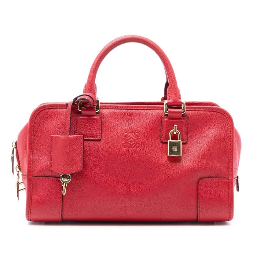 Loewe Goatskin Amazona 28 Red Leather Good condition - Front View