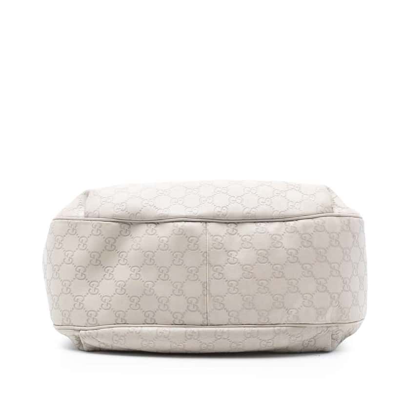 Gucci Medium Guccissima Emily Satchel White Leather Good condition - Inside View