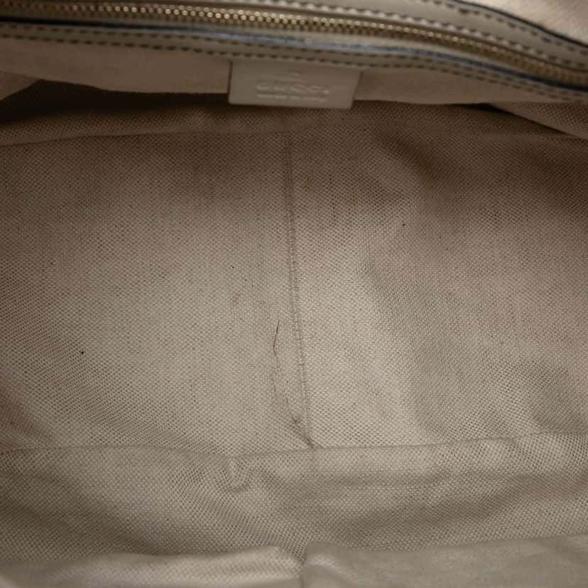 Gucci Medium Guccissima Emily Satchel White Leather Good condition - Model View
