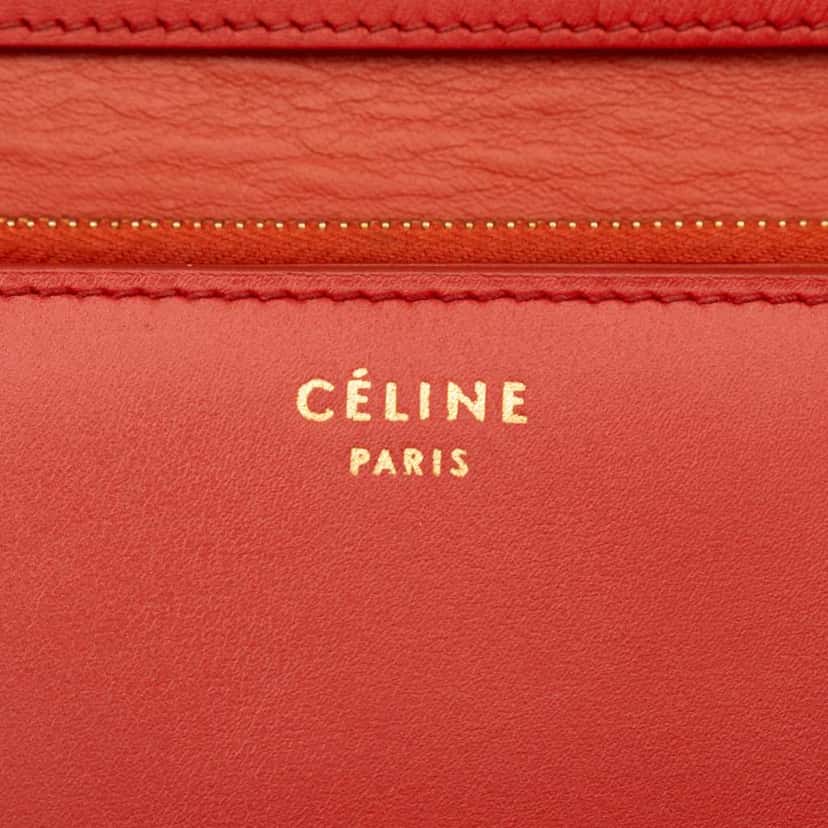 Celine Medium Calfskin Classic Box Red Leather Good condition - Box View