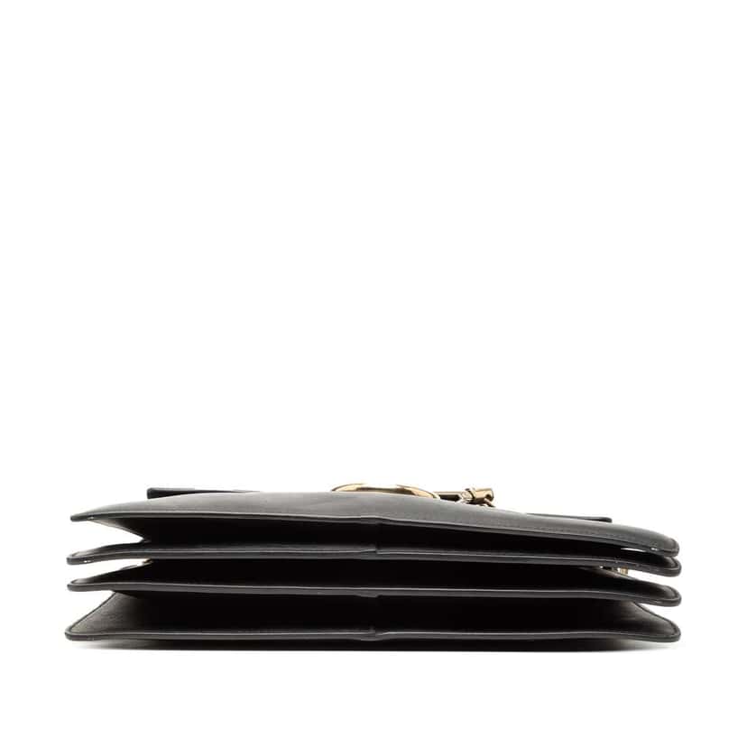 Chloé Medium Calfskin and Suede Faye Crossbody Black Leather Very good condition - Inside View