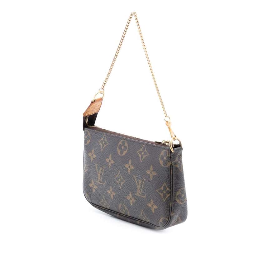 Louis Vuitton Monogram Mini Pochette Accessoires Brown Very good condition - Back View
