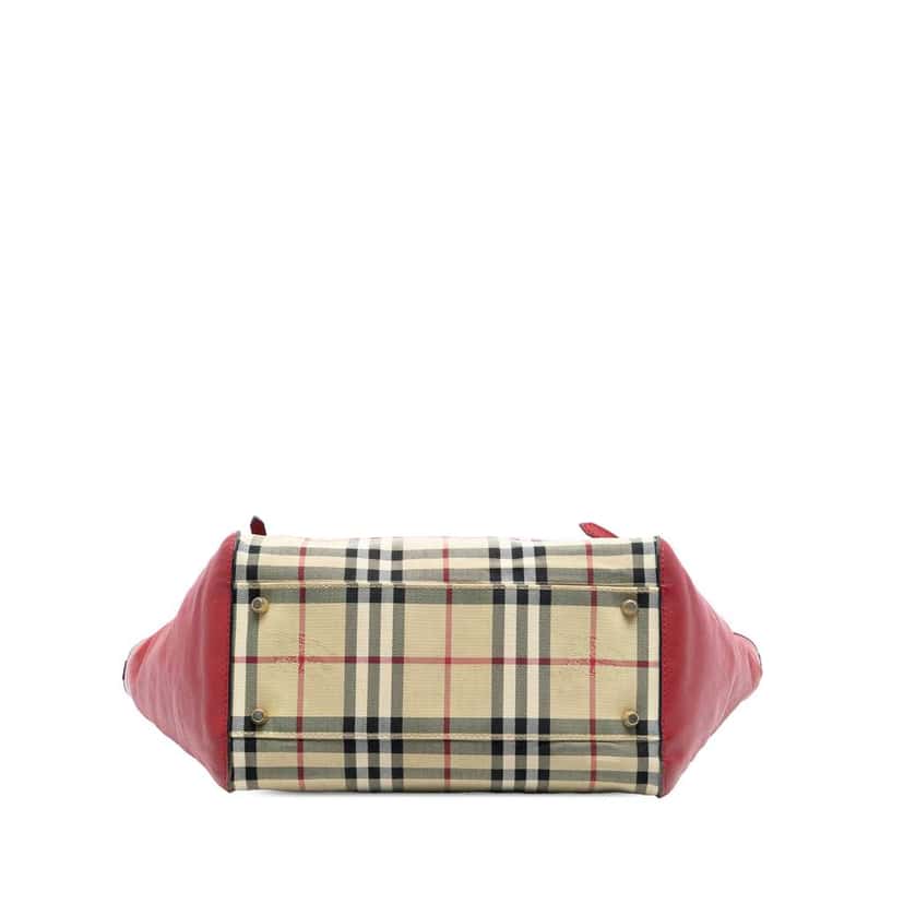Burberry Small Haymarket Check Canvas and Leather Canterbury Tote Brown Canvas Very good condition - Inside View