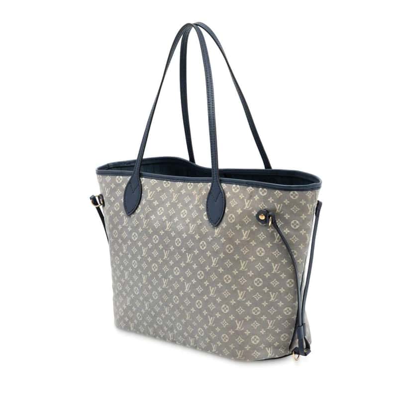 Louis Vuitton Monogram Idylle Neverfull MM Grey Canvas Good condition - Back View