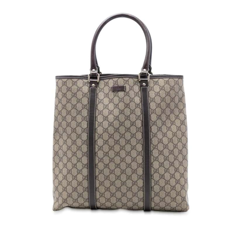 Gucci GG Supreme Joy Vertical Tote Brown Canvas Very good condition - Front View