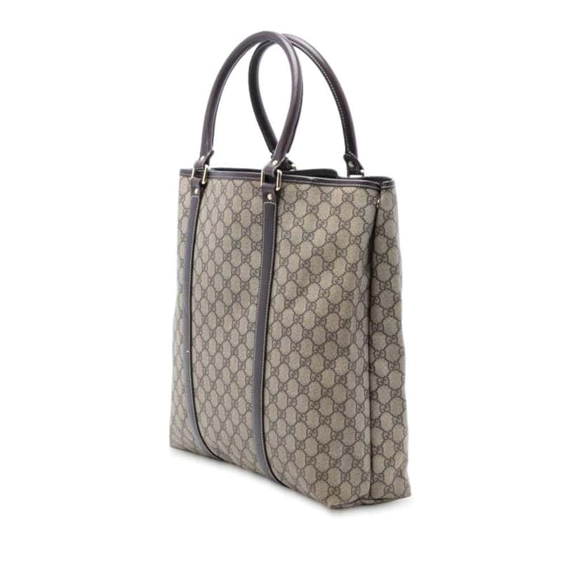 Gucci GG Supreme Joy Vertical Tote Brown Canvas Very good condition - Back View