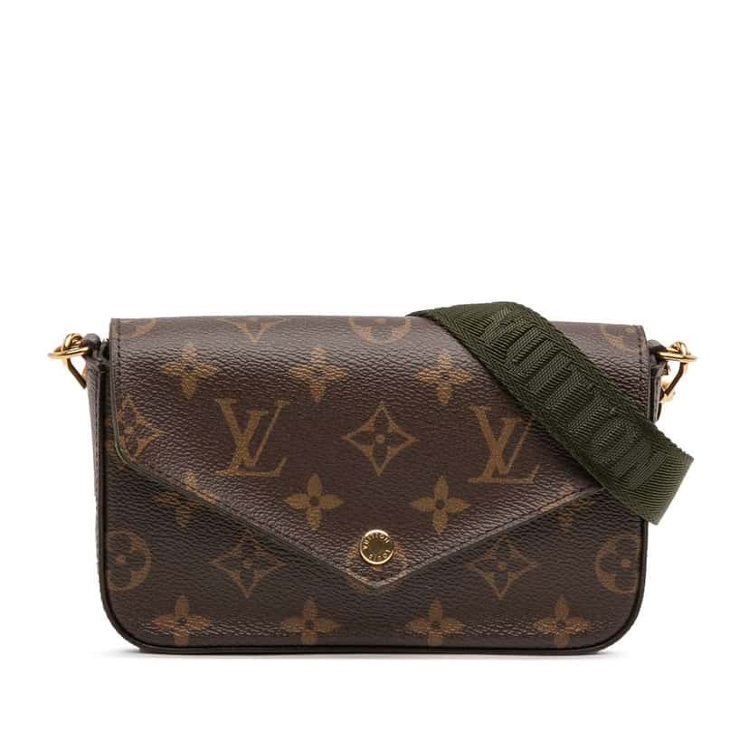 Louis Vuitton Monogram Felicie Strap And Go Brown Very good condition - Front View
