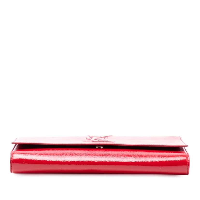 Saint Laurent Patent Belle Du Jour Clutch Red Leather Very good condition - Inside View
