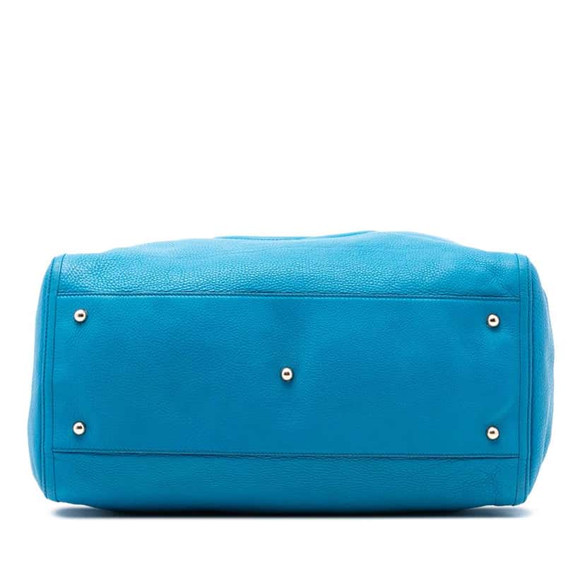 Gucci Large Leather Soho Cellarius Tote Blue Leather Good condition - Inside View