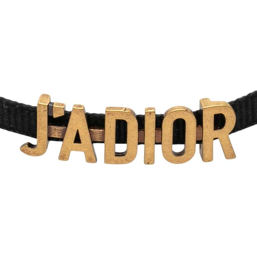 Dior Nylon Grosgrain Ribbon JAdior Choker Necklace Black Good condition - Back View