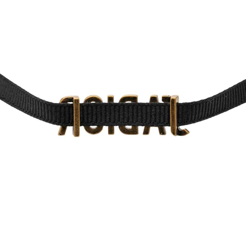 Dior Nylon Grosgrain Ribbon JAdior Choker Necklace Black Good condition - Inside View