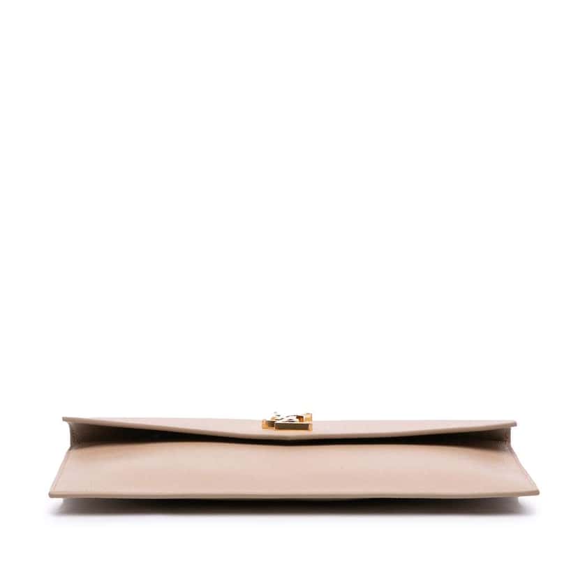 Saint Laurent Grain De Poudre Uptown Pouch Brown Leather Good condition - Inside View