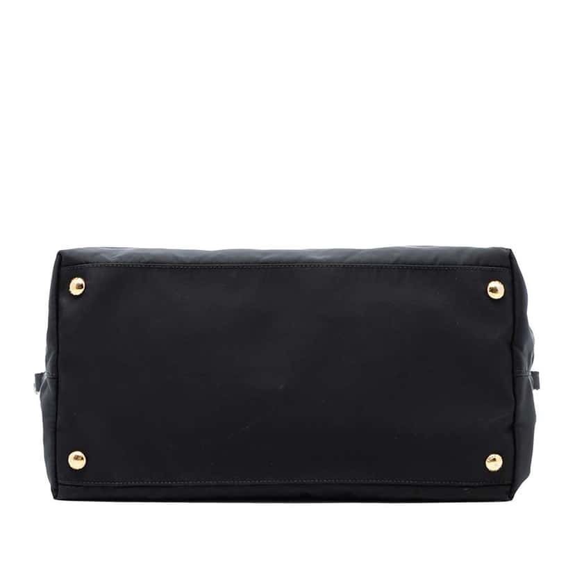 Prada Saffiano Trimmed Tessuto Satchel Black Good condition - Inside View