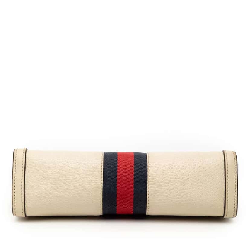 Gucci Small Calfskin Ophidia Chain Crossbody White Leather Very good condition - Inside View