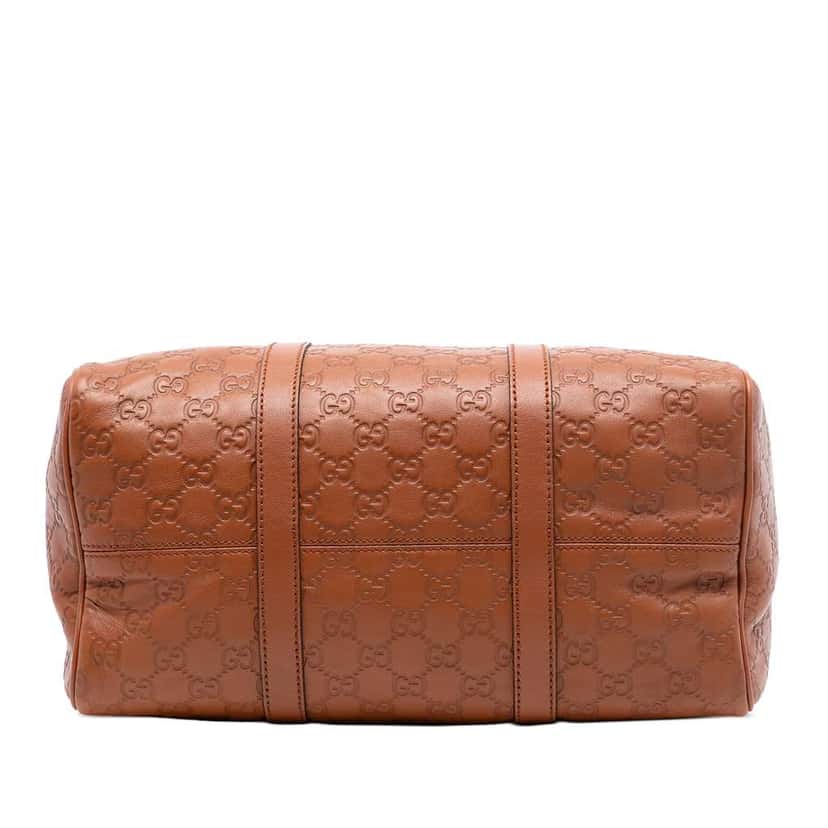 Gucci Medium Guccissima Joy Boston Bag Brown Leather Good condition - Inside View