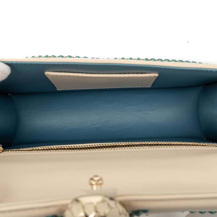 Bvlgari Leather Serpenti Forever Whipstitched Shoulder Bag Brown Leather Good condition - Model View