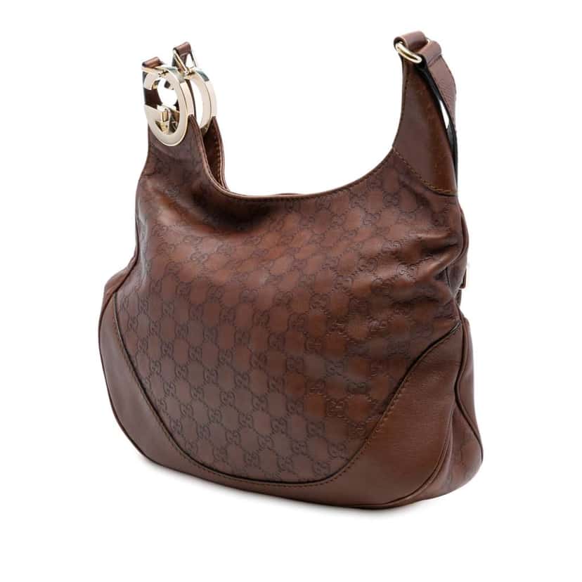 Gucci Guccissima Charlotte Crossbody Brown Leather Good condition - Back View