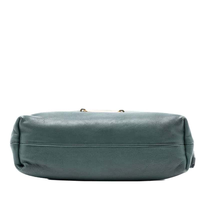 Burberry House Check Canvas and Calfskin Little Crush Crossbody Green Leather Very good condition - Inside View
