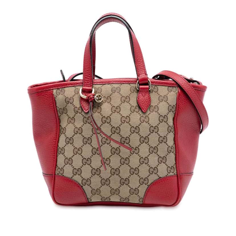 Gucci Small GG Canvas Bree Satchel Brown Canvas Very good condition - Front View