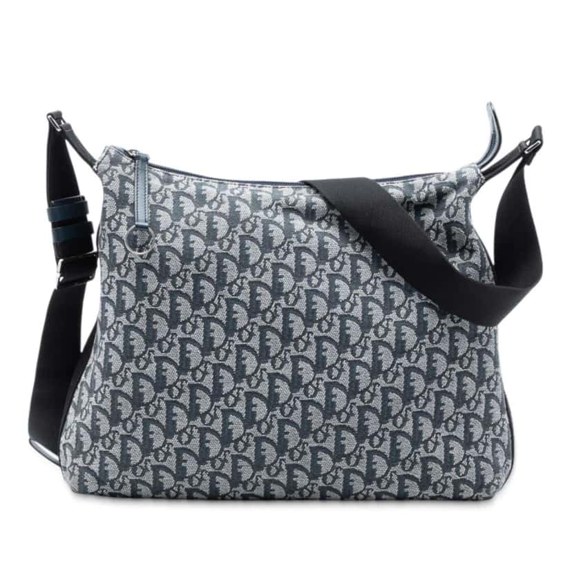 Dior Diorissimo Trotter Canvas Crossbody Blue Canvas Very good condition - Front View