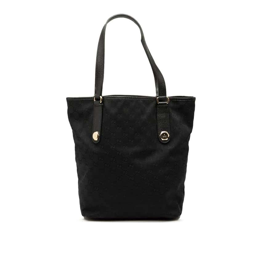 Gucci GG Canvas Charmy Tote Black Canvas Good condition - Front View