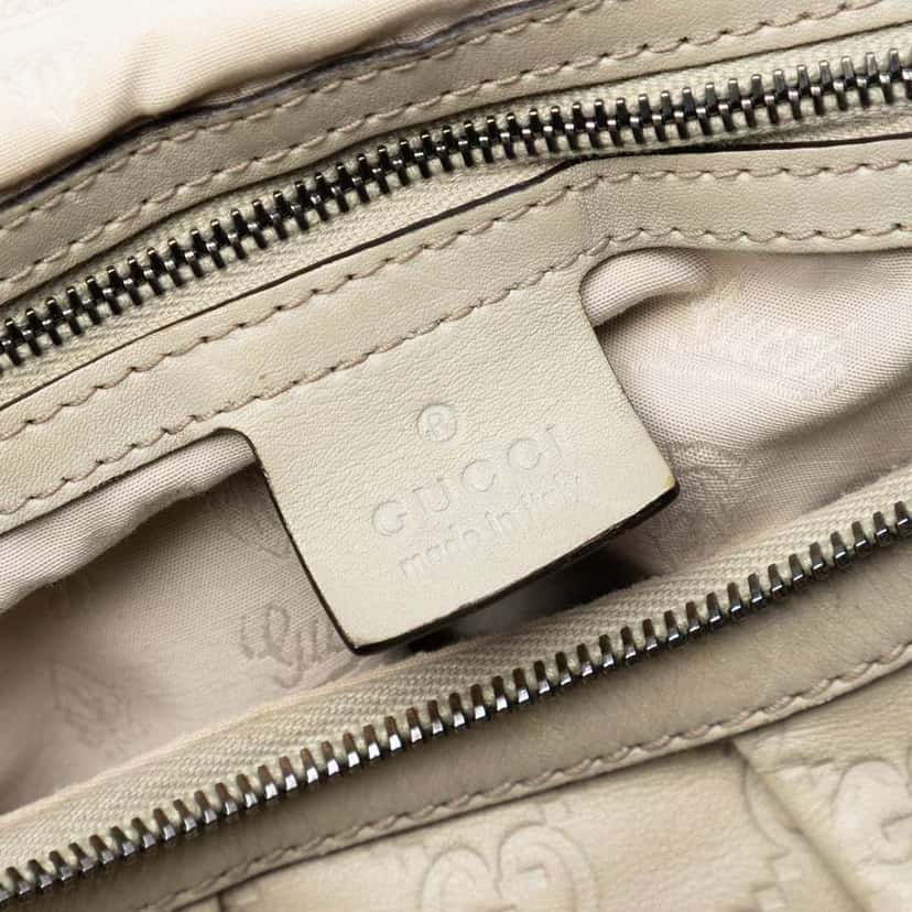 Gucci Guccissima Icon Bit Satchel White Leather Very good condition - Box View