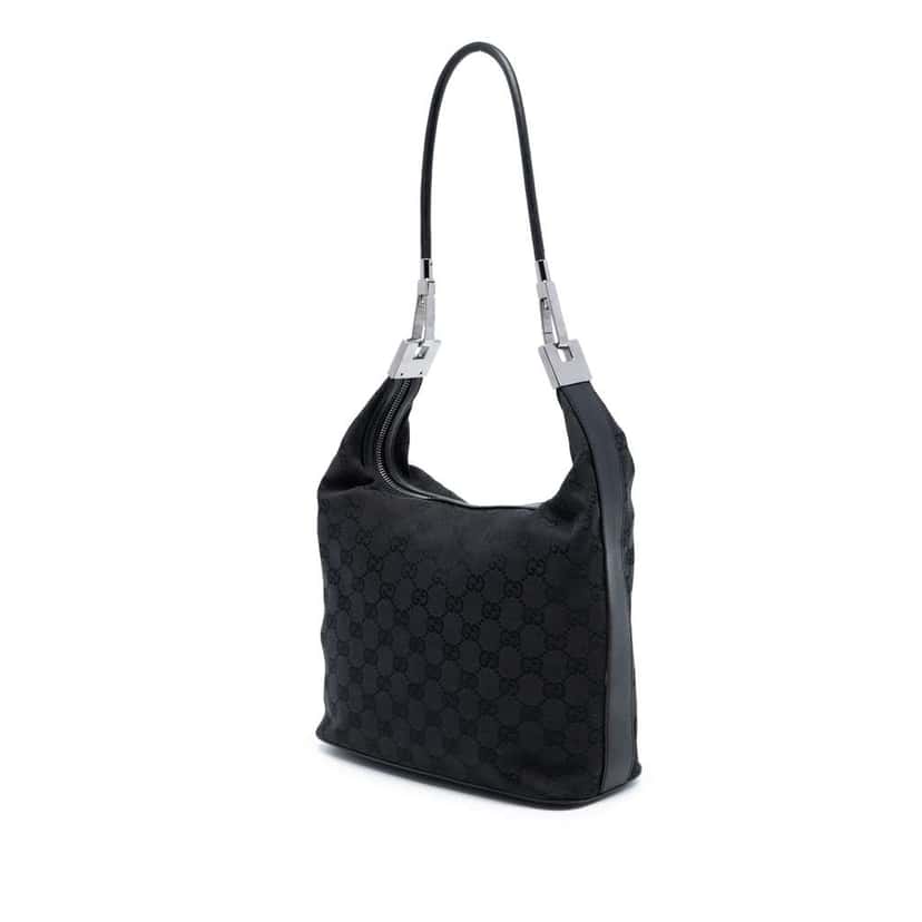Gucci GG Canvas Shoulder Bag Black Canvas Good condition - Back View