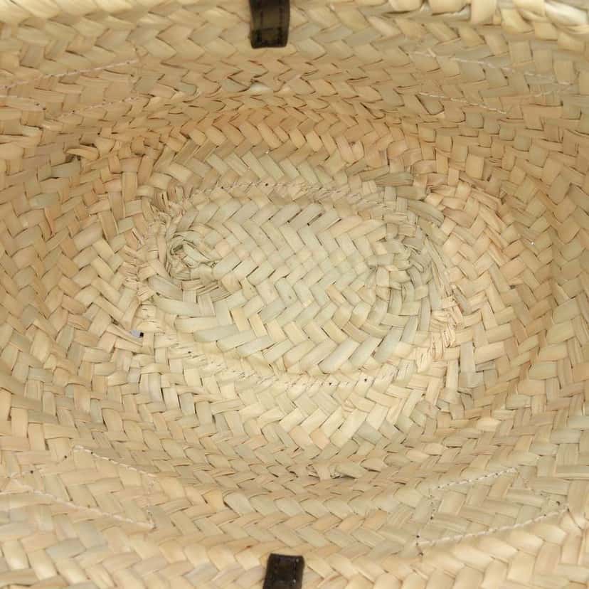 Chloé Small Raffia and Smooth Calfskin Sense Basket Tote Brown Good condition - Model View