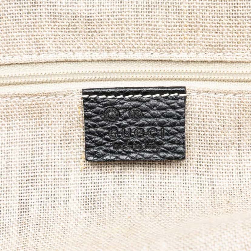 Gucci Medium Leather GG Charm Dome Satchel Black Leather Good condition - Box View