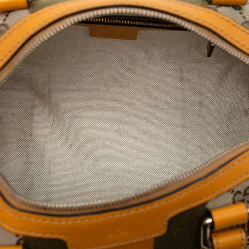 Gucci Small GG Canvas Web Joy Boston Bag Brown Canvas Good condition - Model View