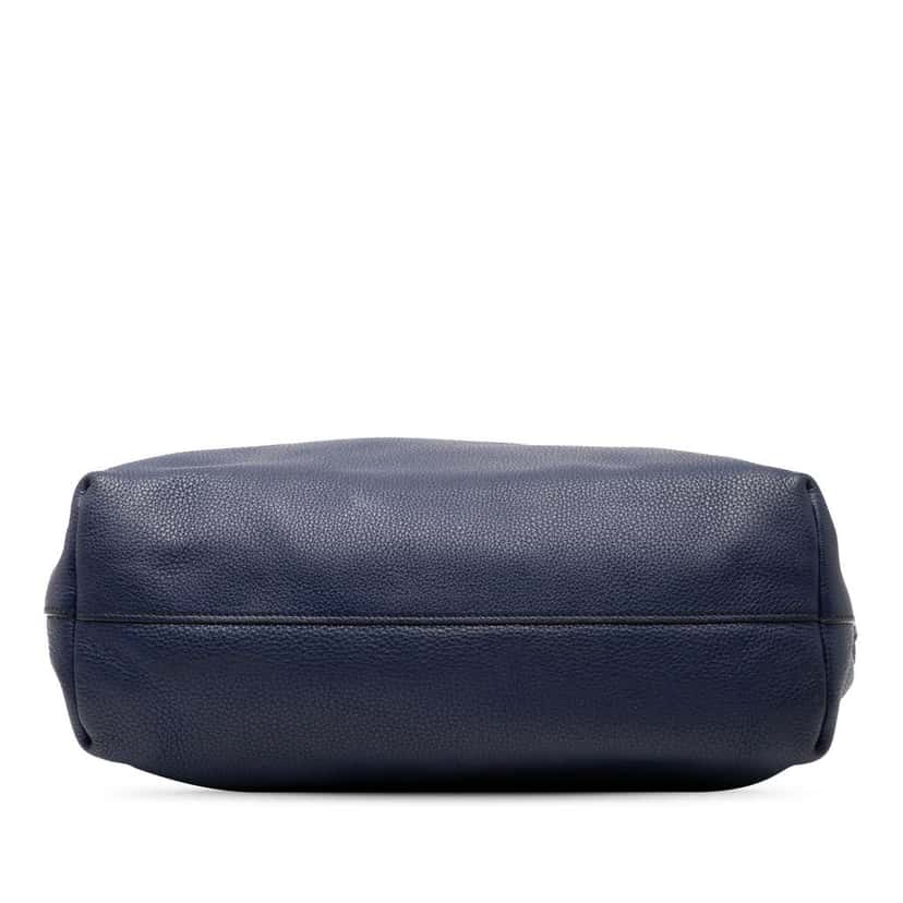 Prada Vitello Daino Open Convertible Tote Blue Leather Good condition - Inside View