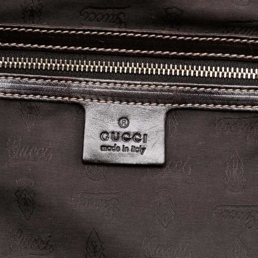 Gucci GG Canvas Web Tassel Tote Brown Canvas Good condition - Box View
