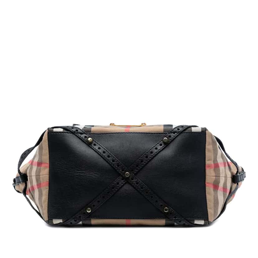 Burberry Small House Check Canvas Bridle Salisbury Tote Brown Canvas Very good condition - Inside View