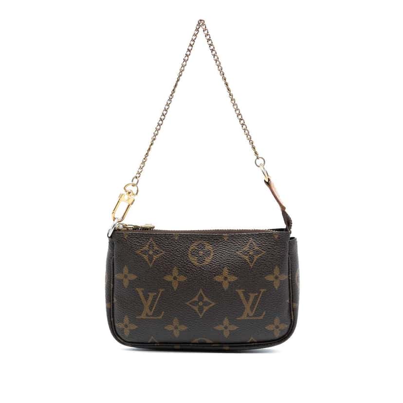 Louis Vuitton Monogram Mini Pochette Accessoires Brown Very good condition - Front View