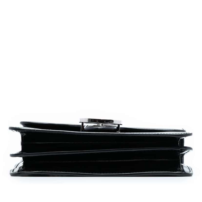 Gucci Small Polished Calfskin Interlocking G Dollar Crossbody Black Leather Very good condition - Inside View