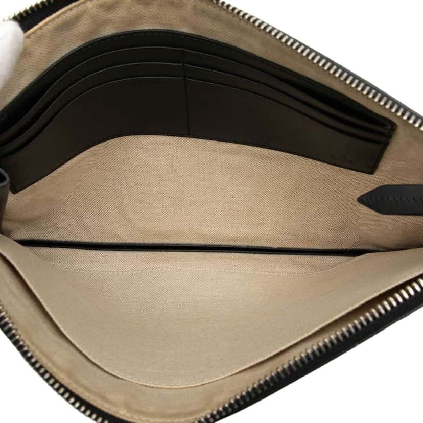 Gucci GG Supreme Tiger Clutch Brown Canvas Good condition - Model View