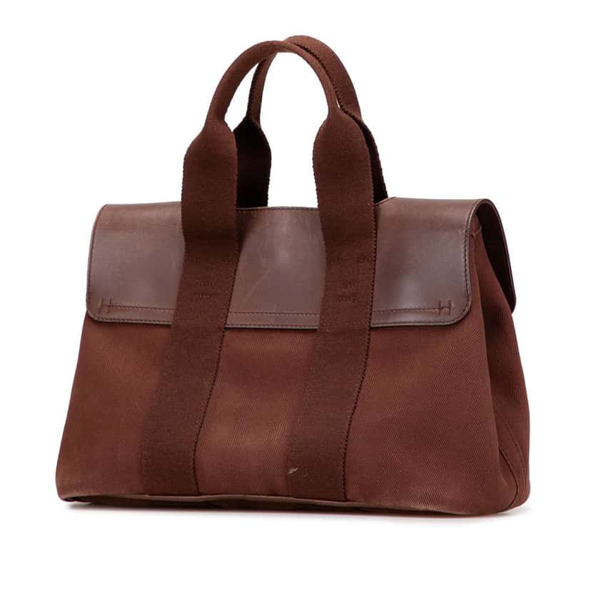 Hermès Toile and Swift Valparaiso PM Brown Canvas Good condition - Back View